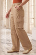 Taupe Plain 5 Pocket Straight Fit Woven Cargo