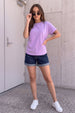 Lilac Plain Boyfriend Fit T-Shirt