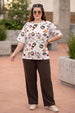 Coffee White Plus Size T-shirt