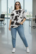 Cow Black & White All Over Printed Plus Size T-shirt