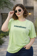 Remembrance Aloewash Plus Size Printed T-shirt