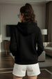Boston Black Regular Fit Front Printed Hoodie