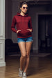 Plain Maroon Regular Fit Hoodie