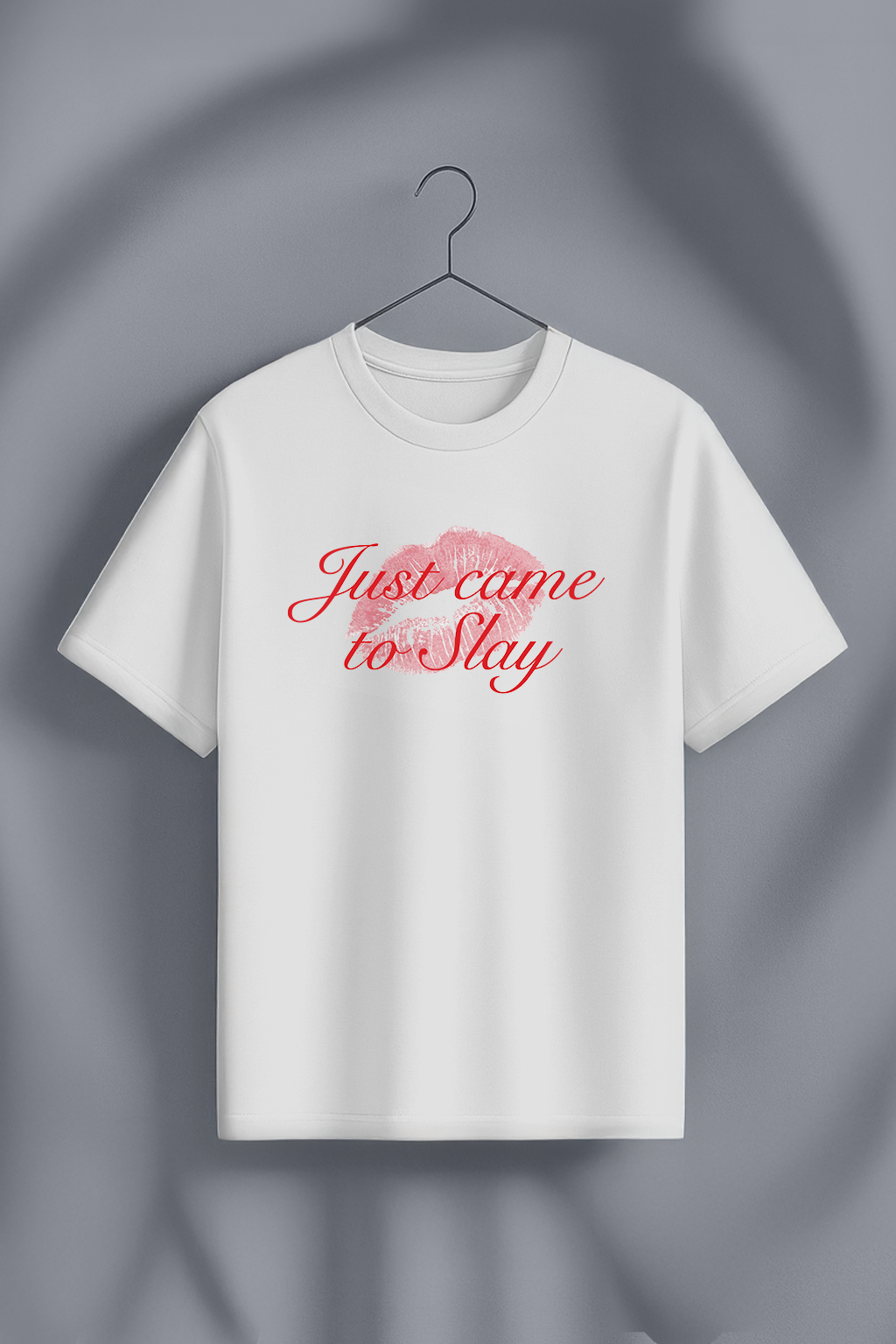 Come To Slay White Printed Regular Fit T-Shirt