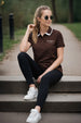 Los Anegeles Brown Regular Fit Premium Pique Lycra Polo T-Shirt