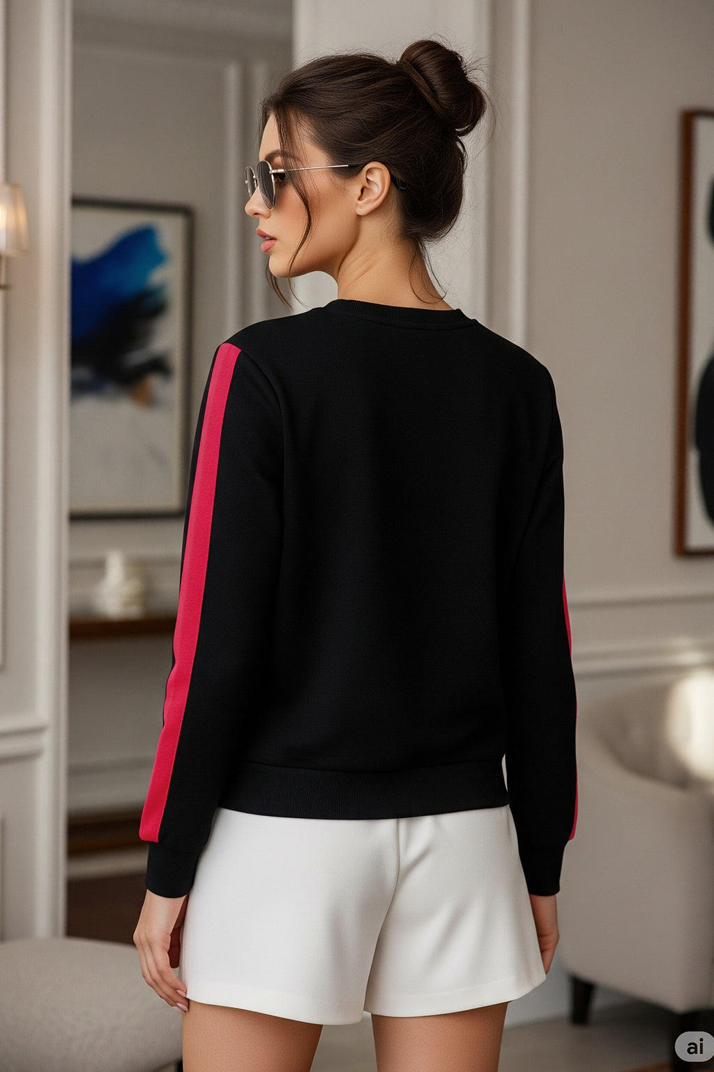 Be Unique Graphic Printed Regular Fit Black Sweatshirt