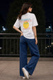 Vitamin D White Graphic Printed Oversized T-Shirt
