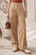 Taupe Plain 5 Pocket Straight Fit Woven Cargo