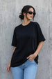 Black Plain Oversized T-Shirt