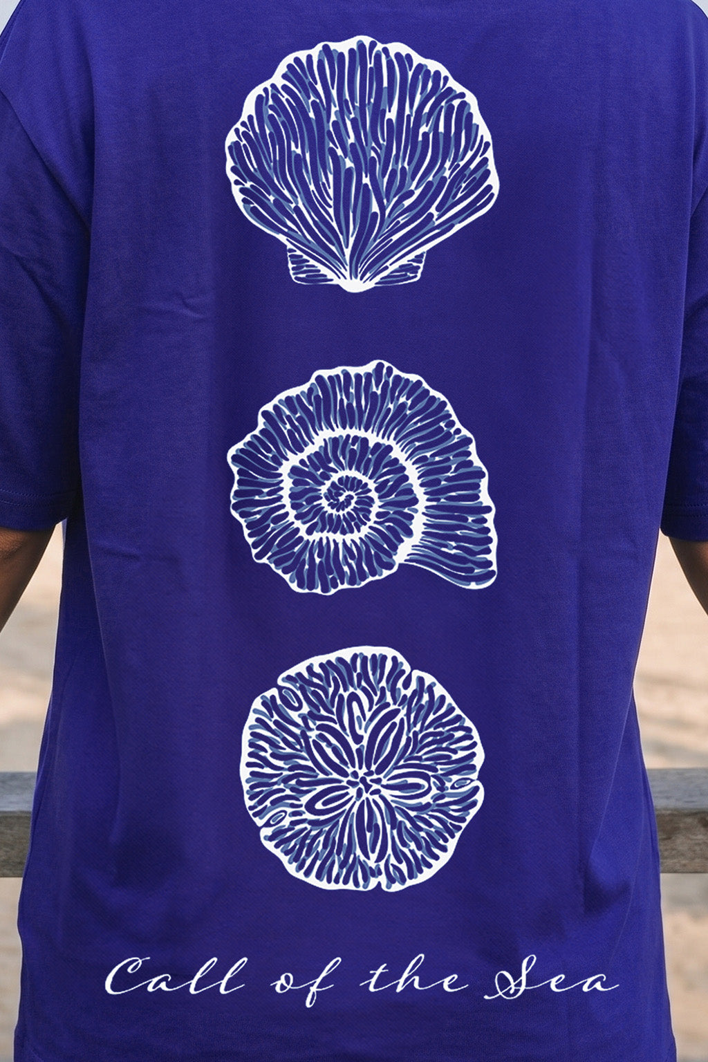 Sea Girl Royal Blue Oversized Fit Graphic T-Shirt
