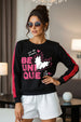 Be Unique Graphic Printed Regular Fit Black Sweatshirt