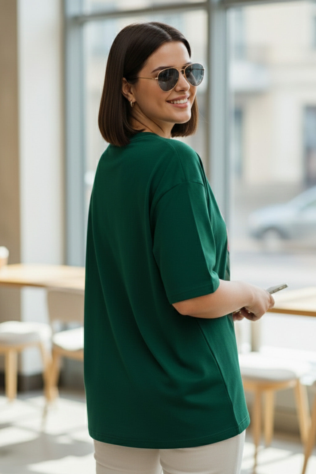 Grow Your Own Way Green Printed Plus Size T-shirt