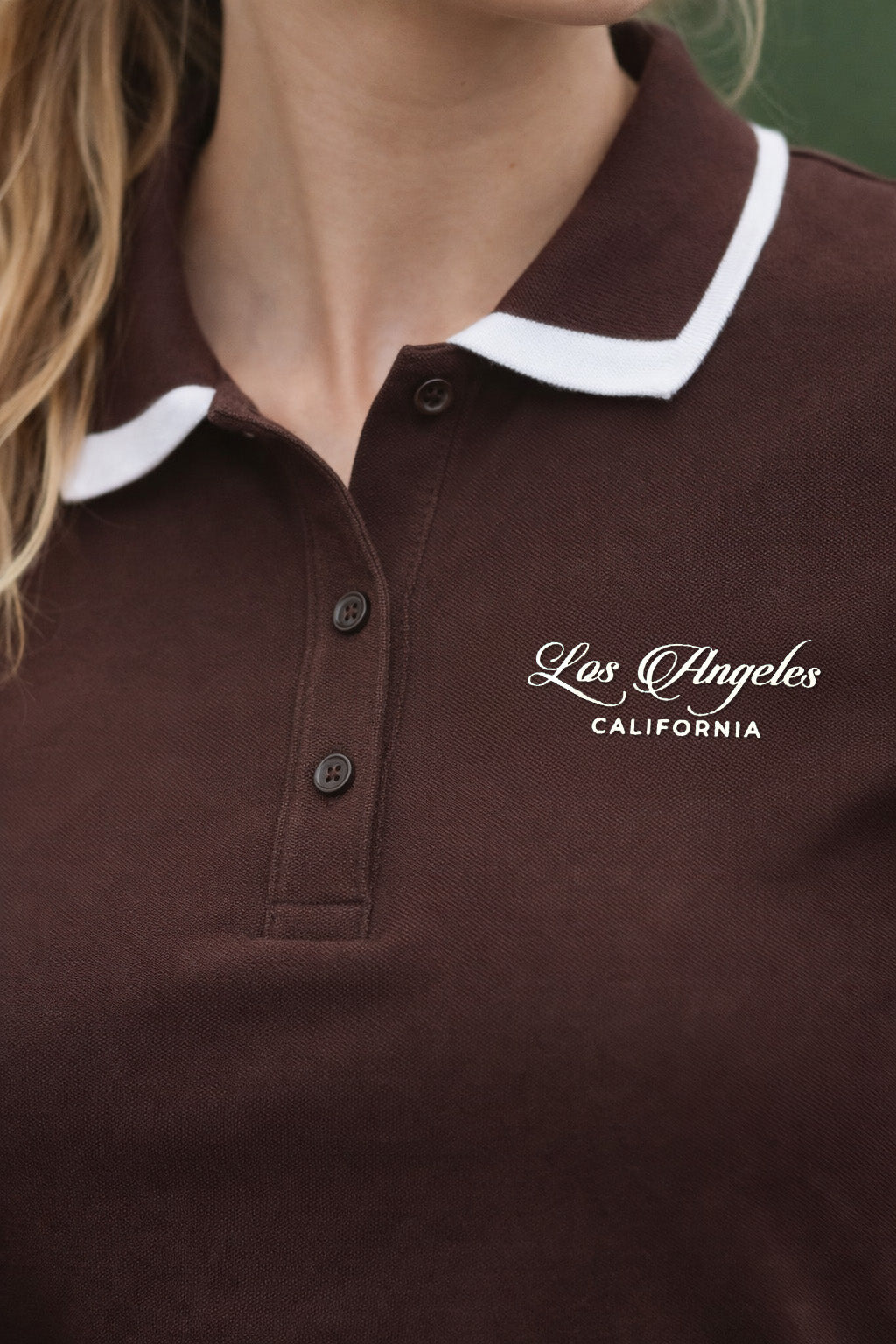 Los Anegeles Brown Regular Fit Premium Pique Lycra Polo T-Shirt