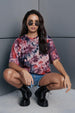Rust Oversized Tie Die Printed T-Shirt