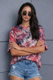 Rust Oversized Tie Die Printed T-Shirt
