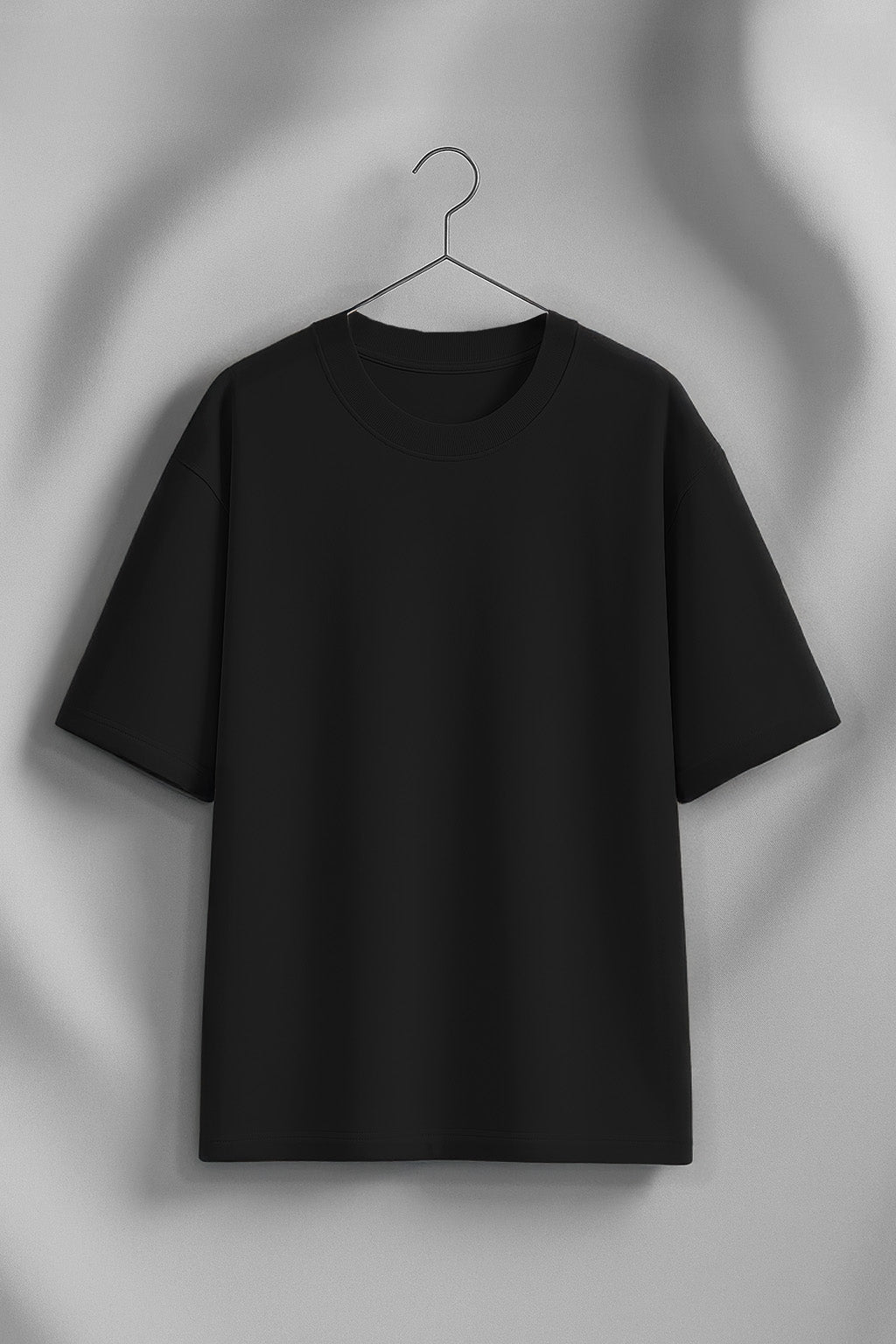 Energy Graphic Printed Black Oversized T-Shirt