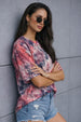 Rust Oversized Tie Die Printed T-Shirt