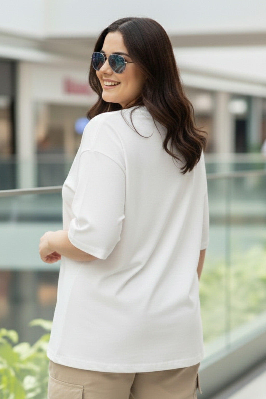 Beach Club White Plus Size T-shirt