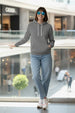 Plain Anthra Regular Fit Hoodie