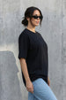 Black Plain Oversized T-Shirt