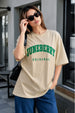Juneberry Original Swan White Oversized Fit Graphic T-Shirt