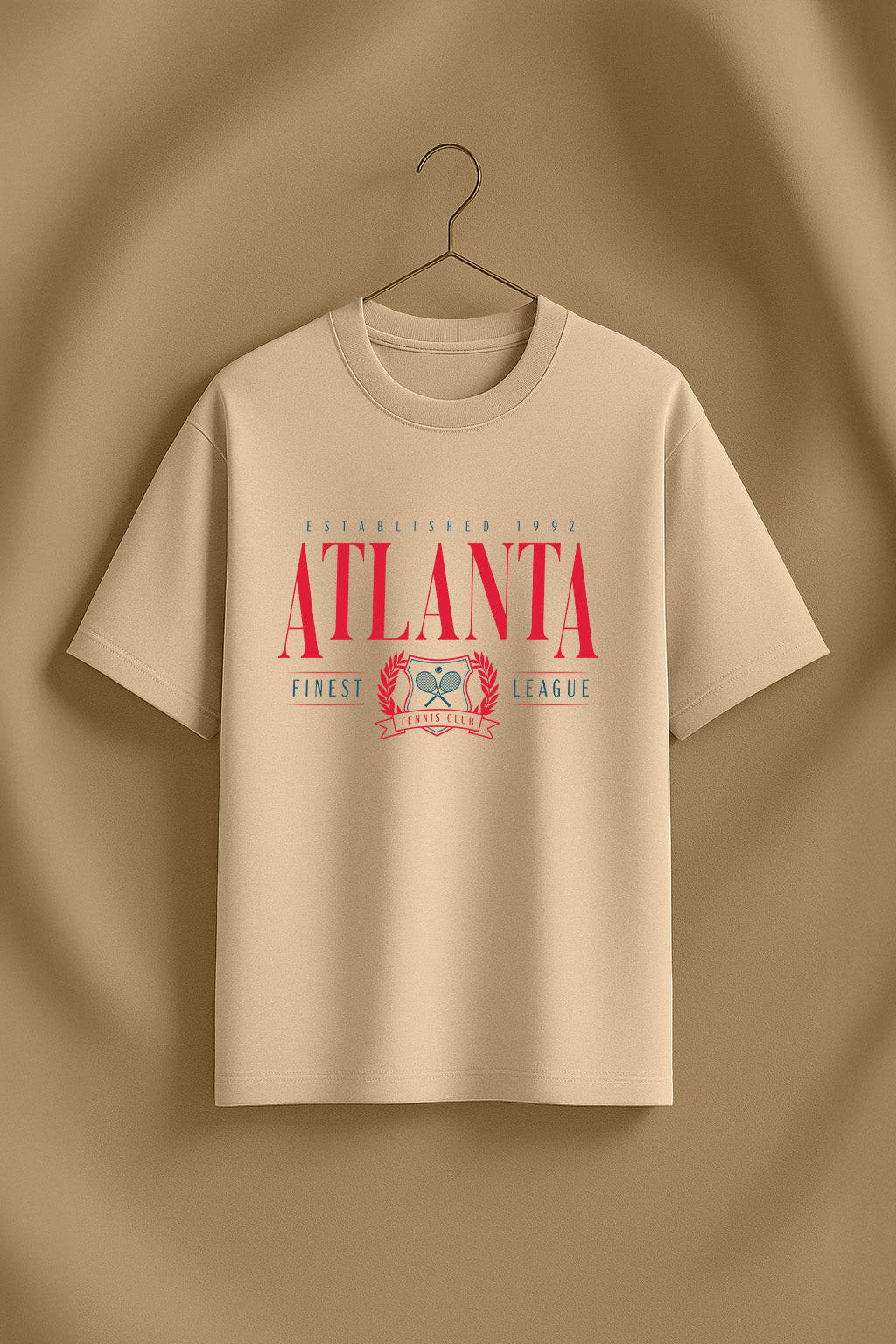 Atlanta Swanwhite Printed Regular Fit T-Shirt