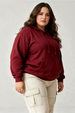MAROON PLUS SIZE HOODIE