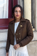 FLURRY BROWN CROPPED JACKET