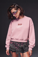 Pale Pink Crop Sweatshirt