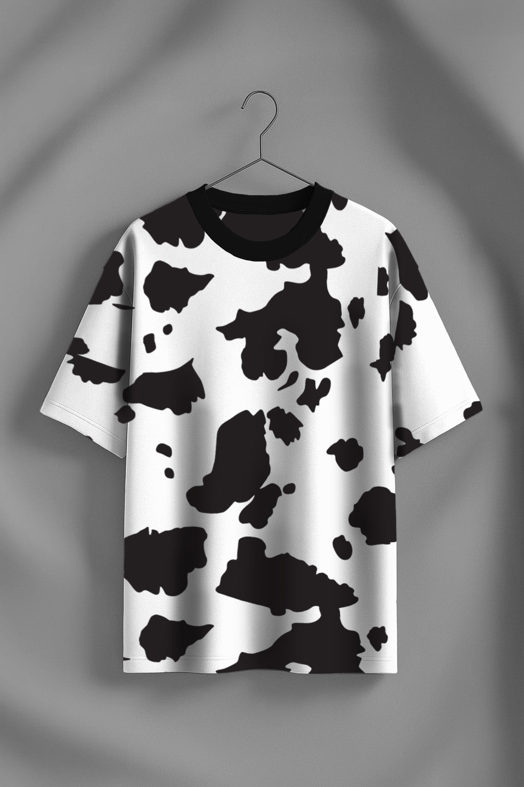 Cow Black & White All Over Printed Plus Size T-shirt