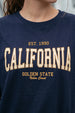 California Navy Oversized Typographic T-Shirt