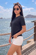 Black Plain Regular Fit T-Shirt