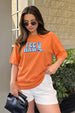 Yee Haw Orange Oversized Graphic T-Shirt