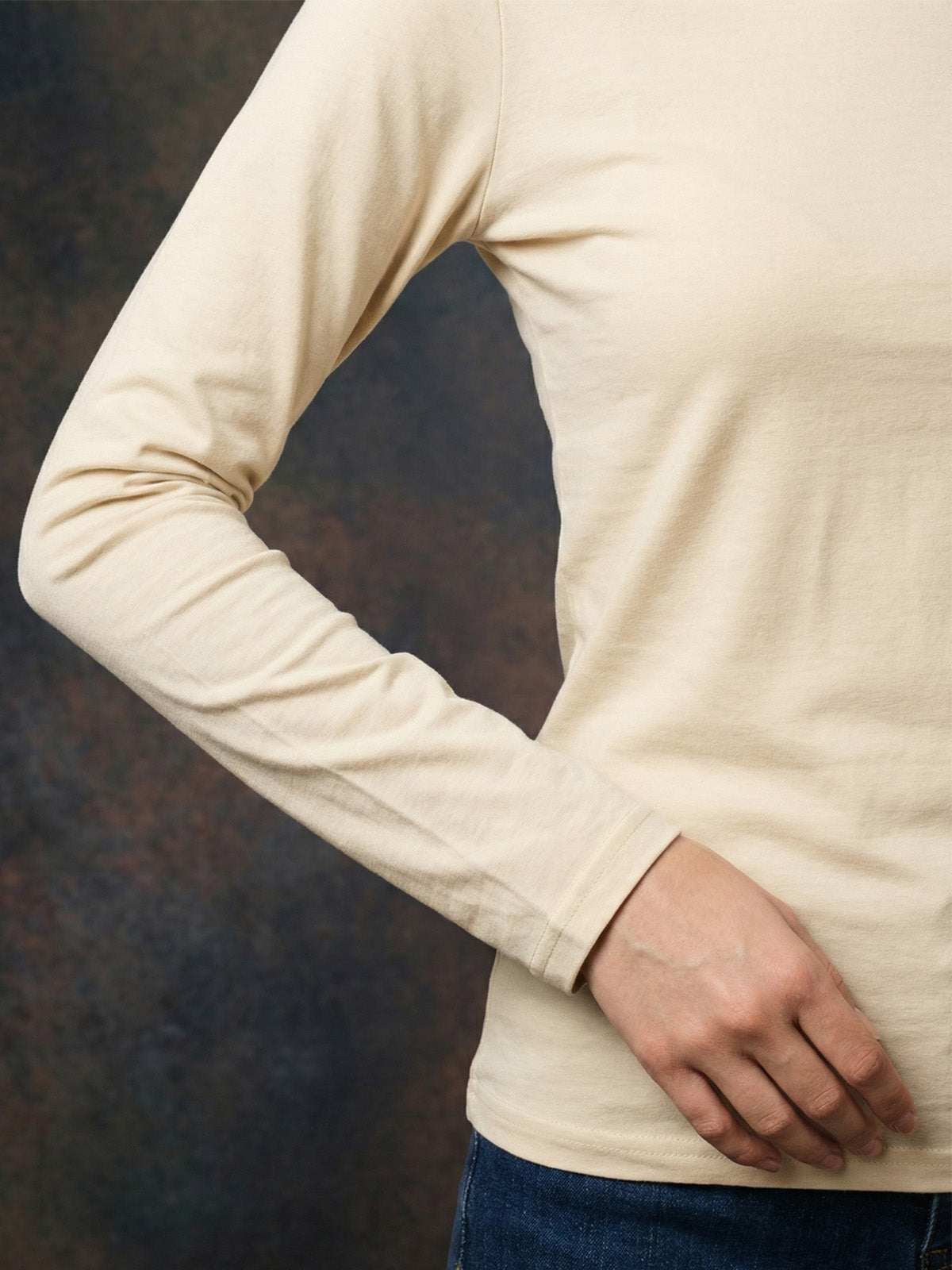 Swan White Plain Full Sleeve Regular Fit T-Shirt