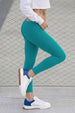 Blue Regular Fit Plain Legging