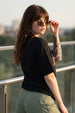 Boston Black Graphic Printed Oversized T-Shirt