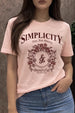 Simplicity Rosewater Printed Regular Fit T-Shirt