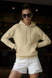 Break Rules Teddy Graphic Printed Beige Regular Fit Hoodie