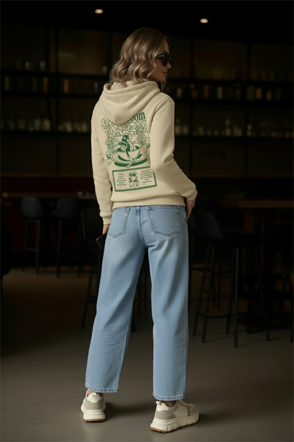 Mushroom Graphic Printed Marshmallow Regular Fit Hoodie