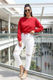 Plain Magenta Oversized Cropped Sweatshirt