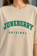 Juneberry Original Swan White Oversized Fit Graphic T-Shirt