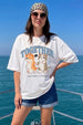Together White Oversized Graphic Printed T-Shirt