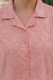 AOP Pink Peach Crop Shirt