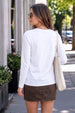 White Plain Full Sleeve Regular Fit T-Shirt