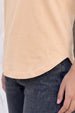 Beige Plain Boyfriend Fit T-Shirt