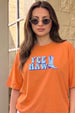 Yee Haw Orange Oversized Graphic T-Shirt
