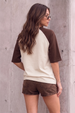 Do You Dare Brown Oversized Graphic T-Shirt