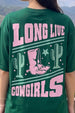 Cow Girl Green Oversized Graphic T-Shirt