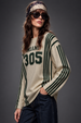 Miami Swanwhite Flatknit Striped Sweatshirt