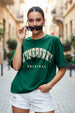 Juneberry Original Green Oversized Fit Graphic T-Shirt